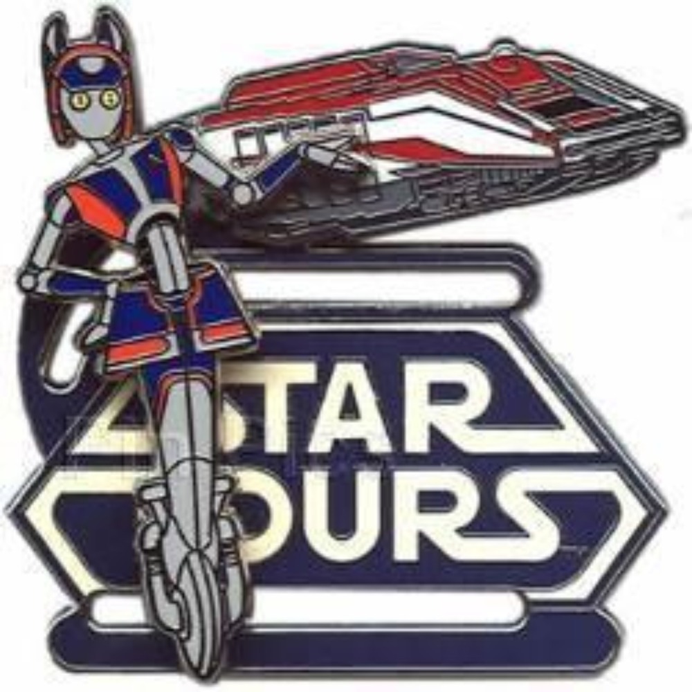 Disney Pin Star Tours Aly San‎ San with Starspeeder 1000 Silver Droid 84596